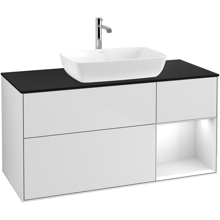 Wastafelonderkast Finion 1200x603x501mm White Matt Lacquer G832GFMT