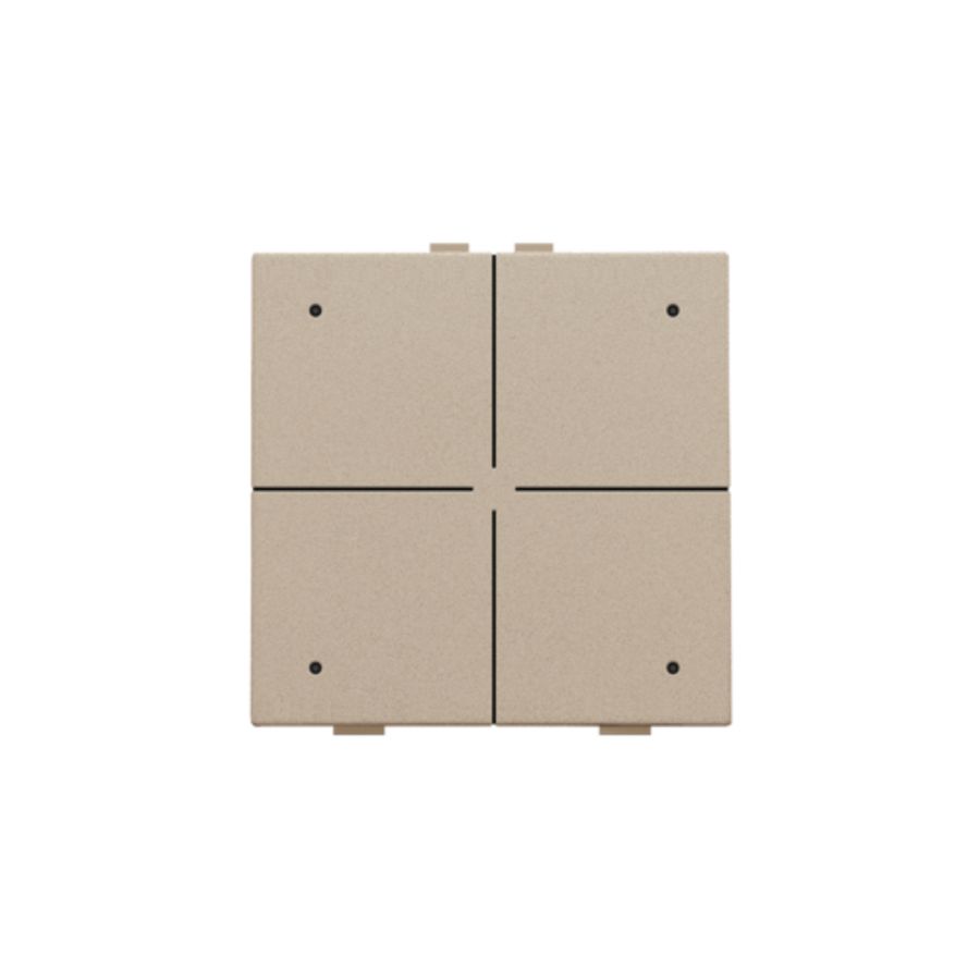 4-voudig drukknop leds/comfortsens. HomeControl champagne