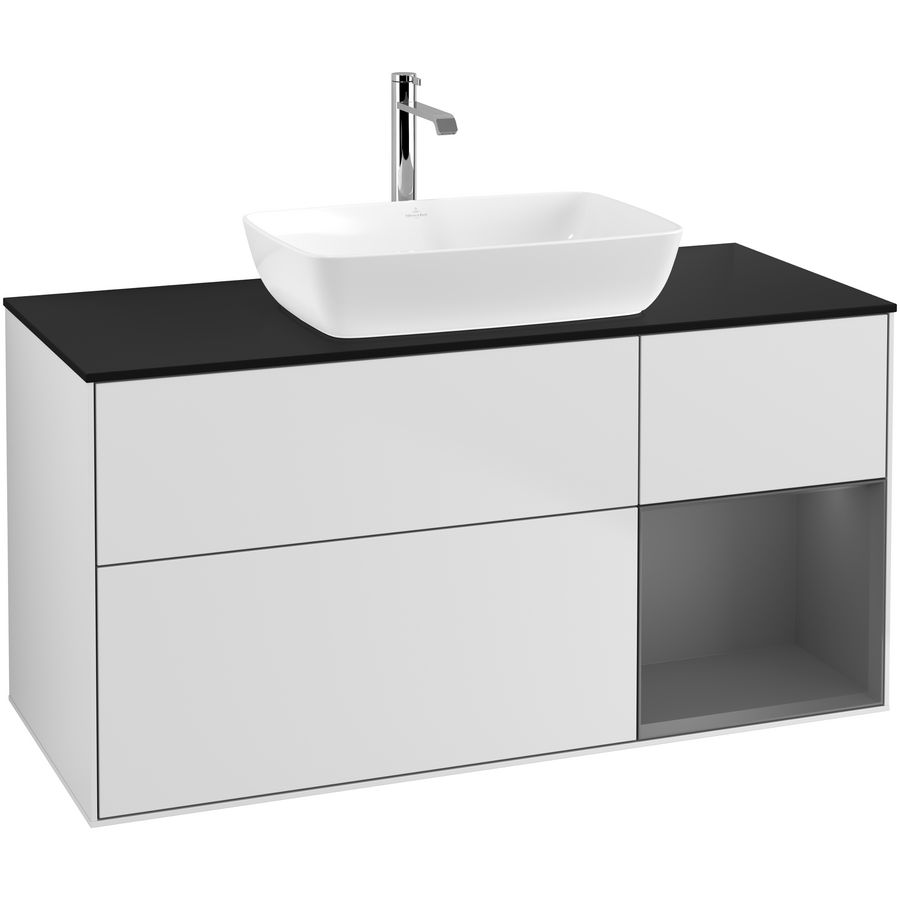 Wastafelonderkast Finion 1200x603x501mm White Matt Lacquer G832GKMT