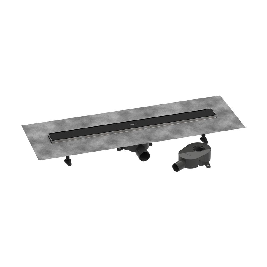 Douchegoot RainDrain Go compl.set 800 mat zwart