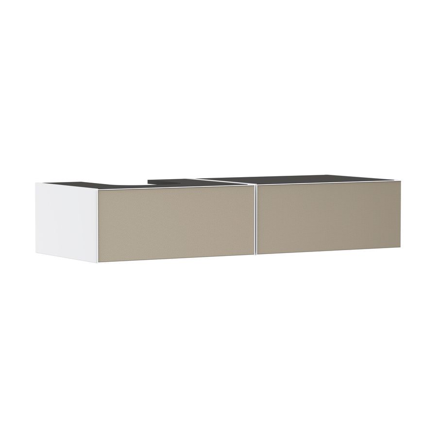 Badmeubel Xevolos E mat wit 1370/550 2L waskom/gesl. LI. Patterned Bronze