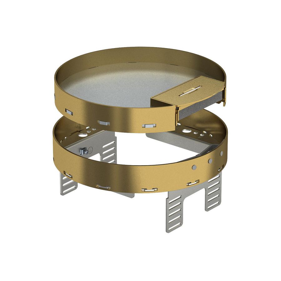 Ronde cassette met snoeruitgang Ø215mm Messing 7409284