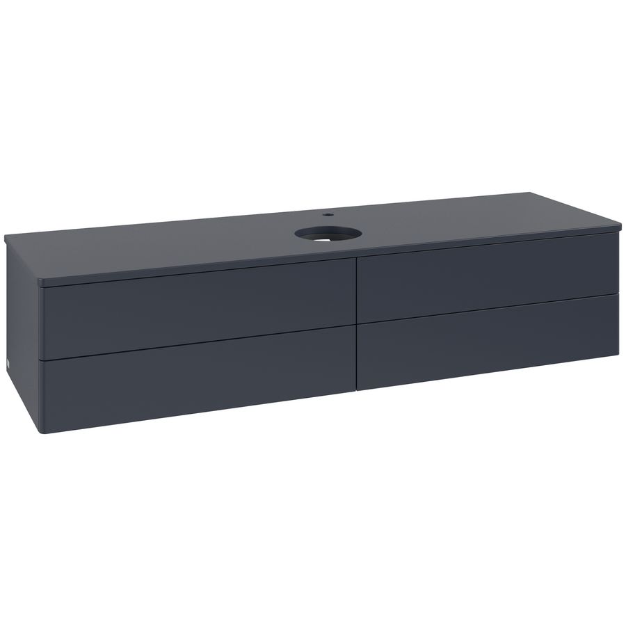 Wastafelonderkast Antao 1600x360x500mm Mid.Blue Matt Lacquer K25050HG