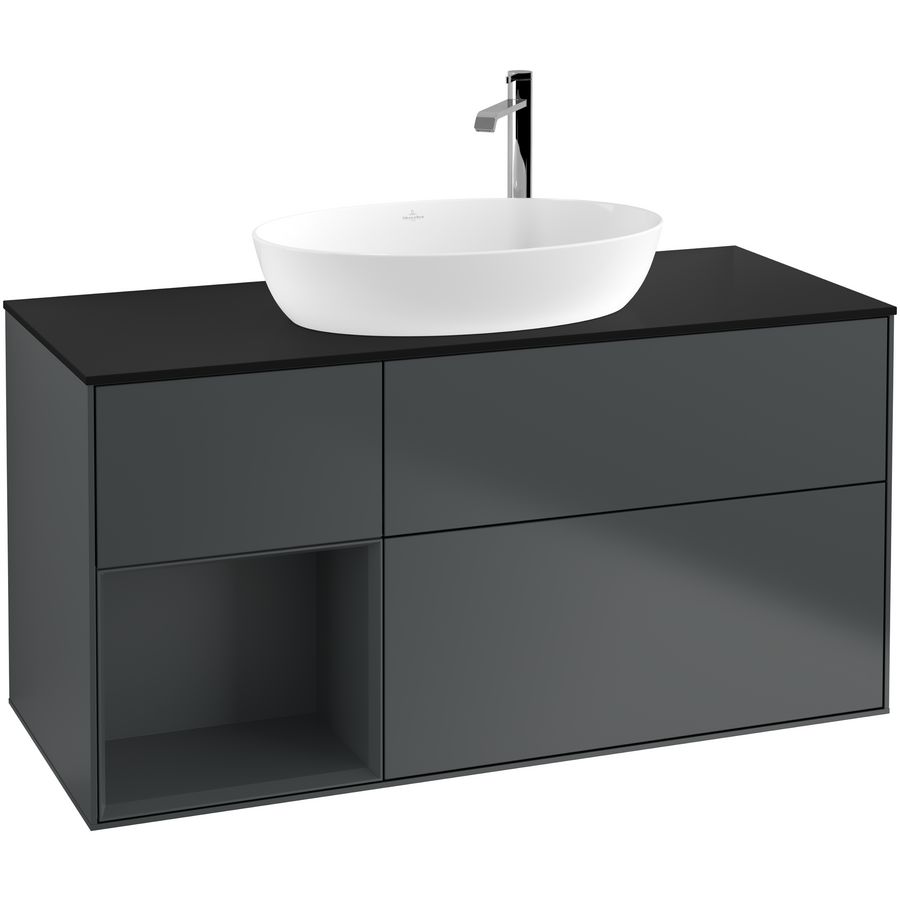 Wastafelonderkast Finion 1200x603x501mm Mid.Blue Matt Lacquer G942HGHG