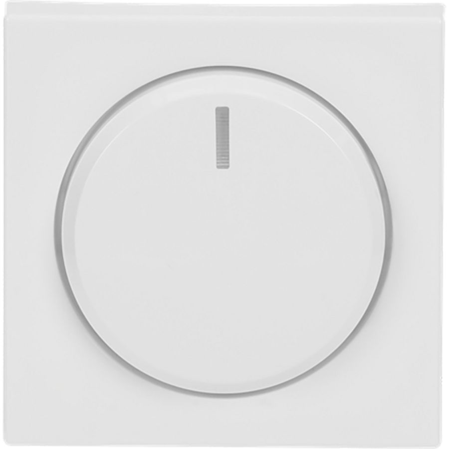 Centraalplaat+knop v draaidimmer studiowit heavy duty (6540-84-102-510)