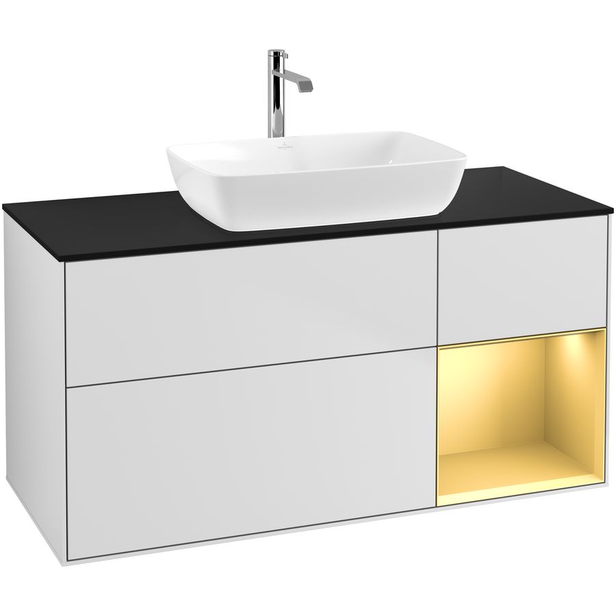 Wastafelonderkast Finion 1200x603x501mm White Matt Lacquer G832HFMT
