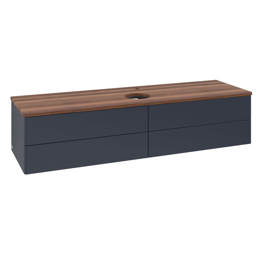 Wastafelonderkast Antao 1600x360x500mm Mid.Blue Matt Lacquer K25052HG