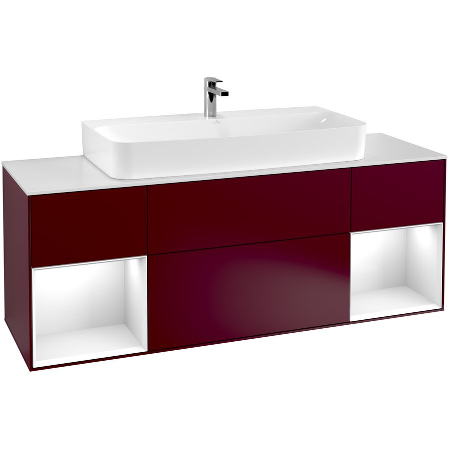 Wastafelonderkast Finion 1600x603x501mm Peony Matt Lacquer G211GFHB