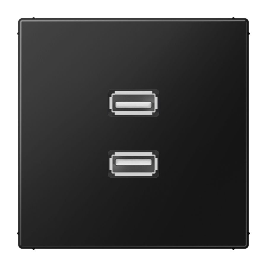 Afdekking matzwart voor 2xUSB LS990