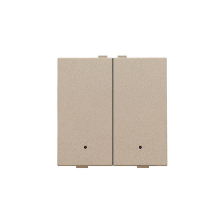 2-voudige drukknop leds/comf.sens. HomeControl champagne