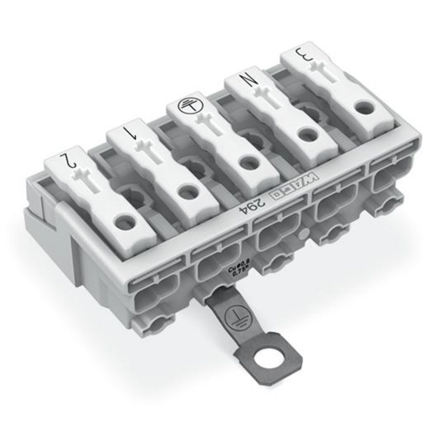 Kroonklem Drukknop extern PE-schroefcontact 294-4455 VVE=250