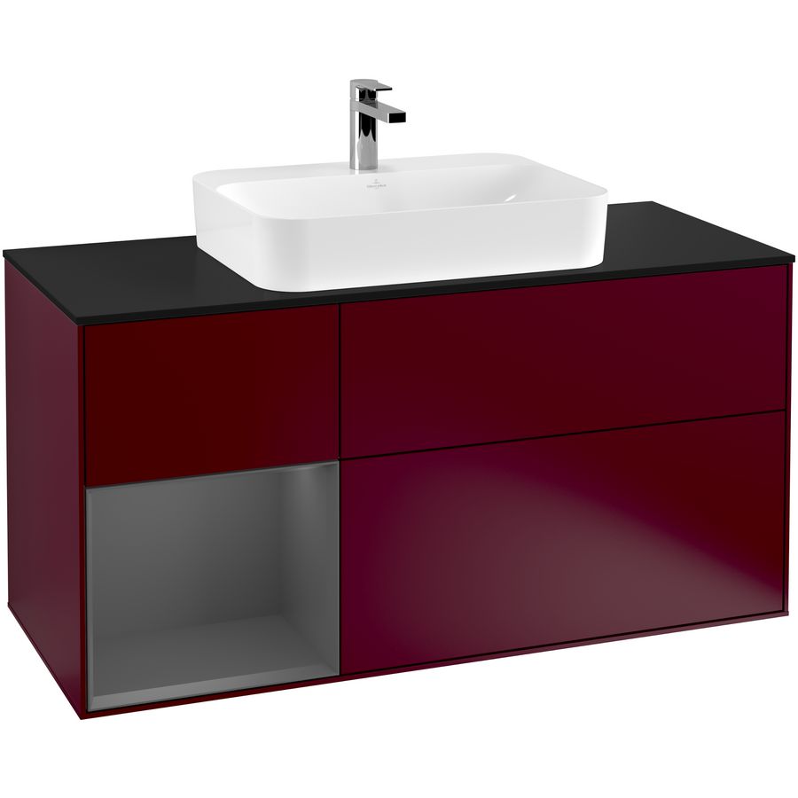 Wastafelonderkast Finion 1200x603x501mm Peony Matt Lacquer G412GKHB
