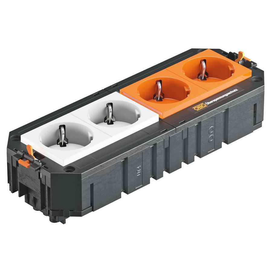 Univers. drager GST18 VDE 2v. wit 2-v oranje USM 208x76x45