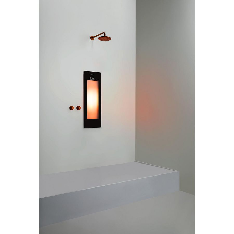 Sunshower ROUND inbouw/opbouw (excl. opbouwbeugel) ONE/S small 95x33cm Black infrarood