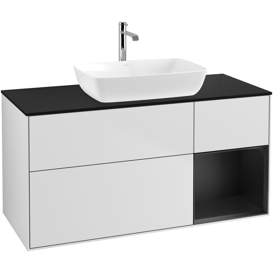 Wastafelonderkast Finion 1200x603x501mm White Matt Lacquer G832PDMT