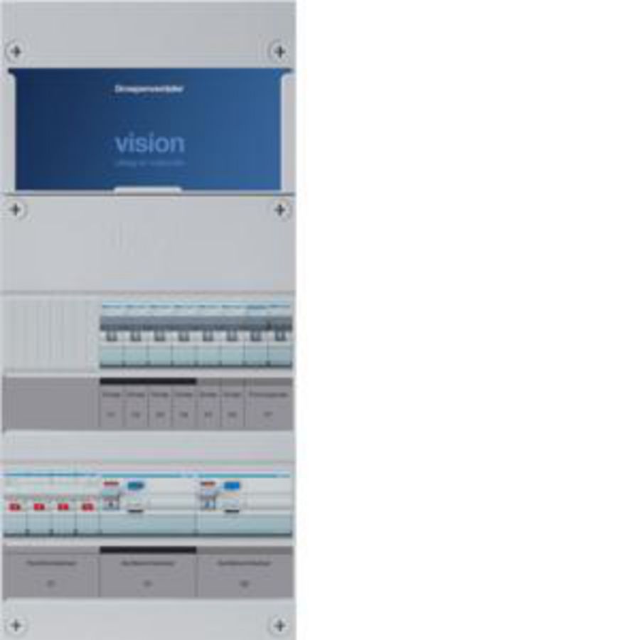 Groepenkast 6-groepenverdeler HS 2xALS 4P 30mA +F 3-fase