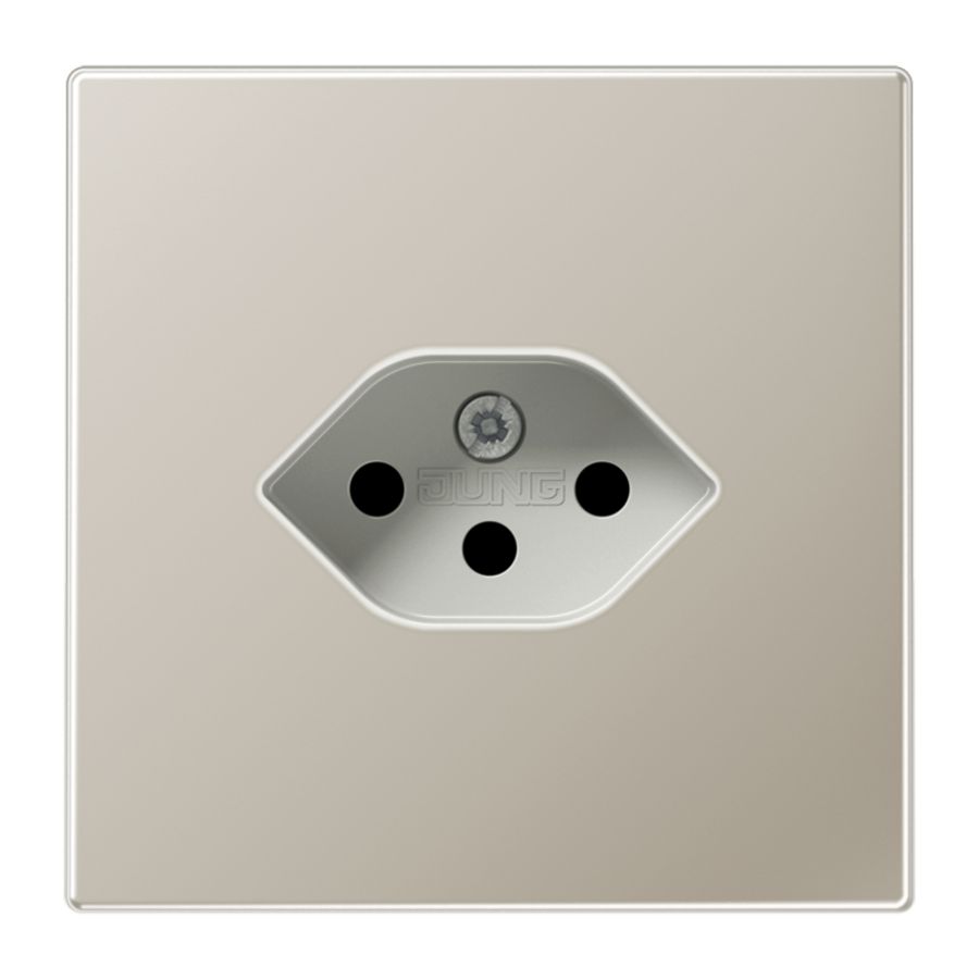 Wandcontactdoos edelstaal Zwitserse norm type 13 LS