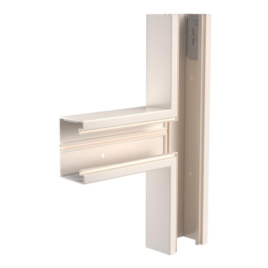 T-stuk 70x110mm polyvinylchlorid creme wit 9001