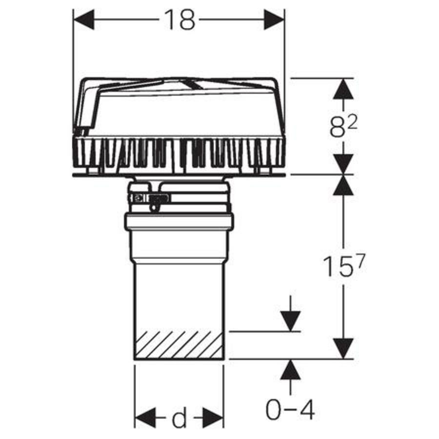 Pluvia trechter 19l/s goten d75