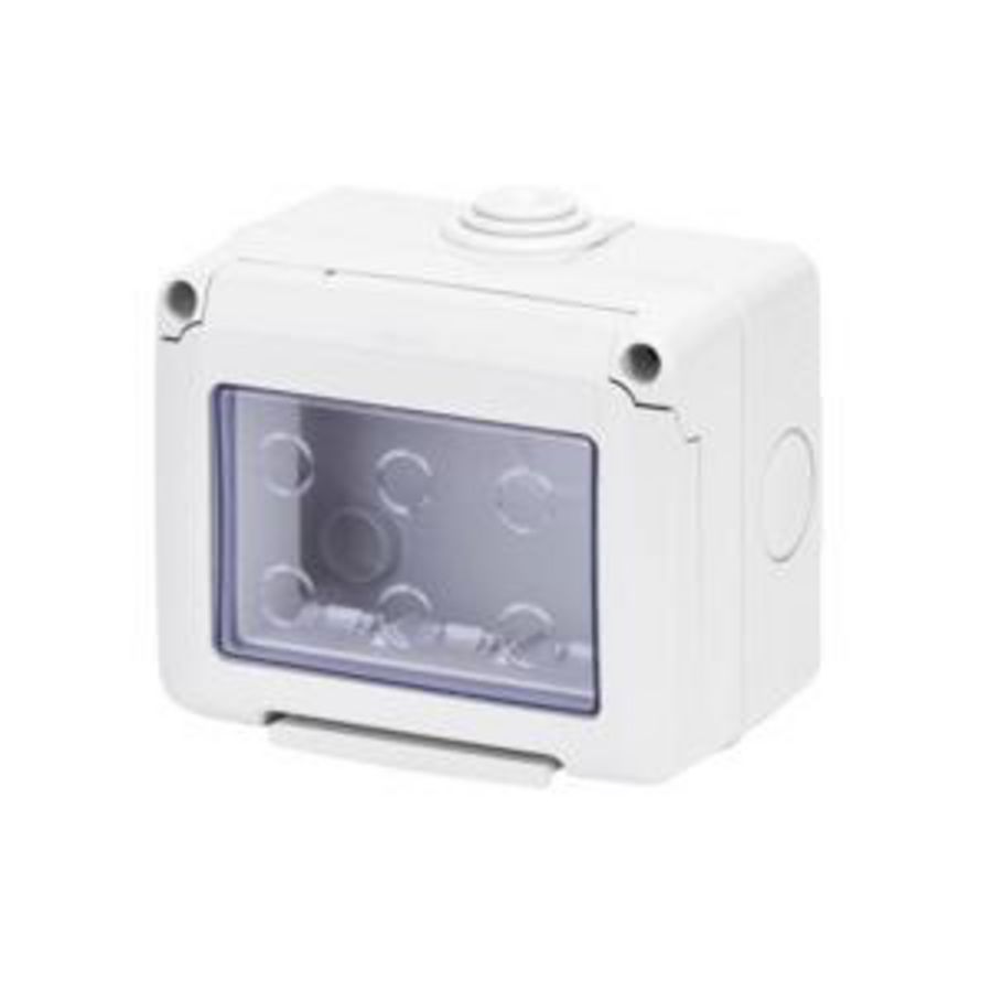 WATERDICHTE KAST VOOR SYSTEM-APPARATEN-3 GANG-GRIJS-IP VVE=2