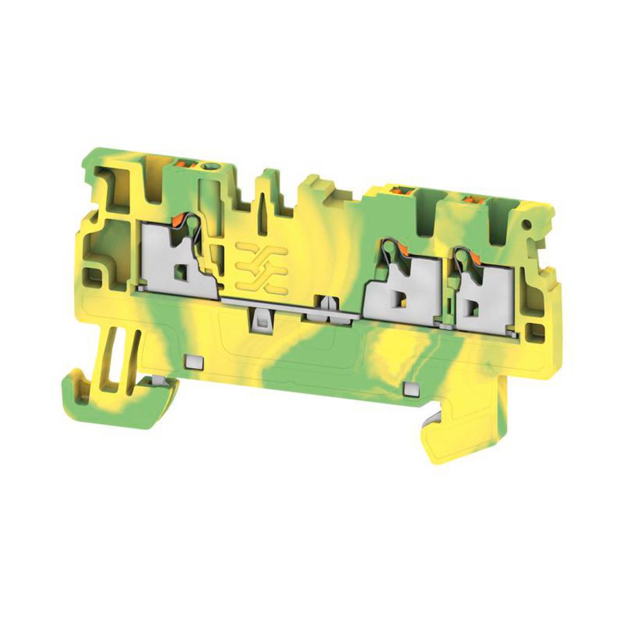 Aardklem PE PUSH IN wit 1.5mm² 500V connections: 3, VVE=50