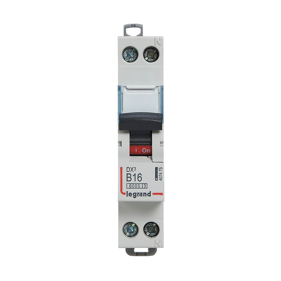 Installatieautomaat MCB DX³ 1-polig + Nul B-karakteristiek 16A 6000A