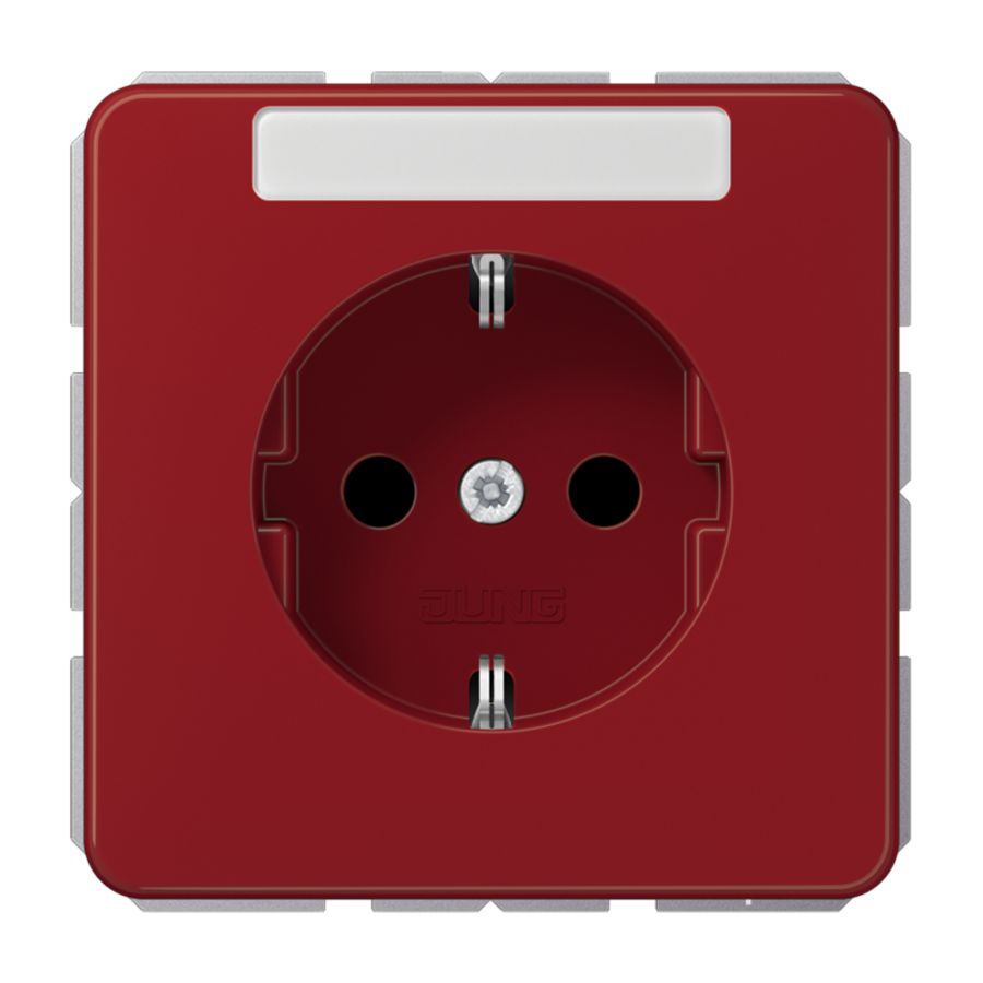 Wandcontactdoos CD500 rood besch.ct/tekstv aanr.veil
