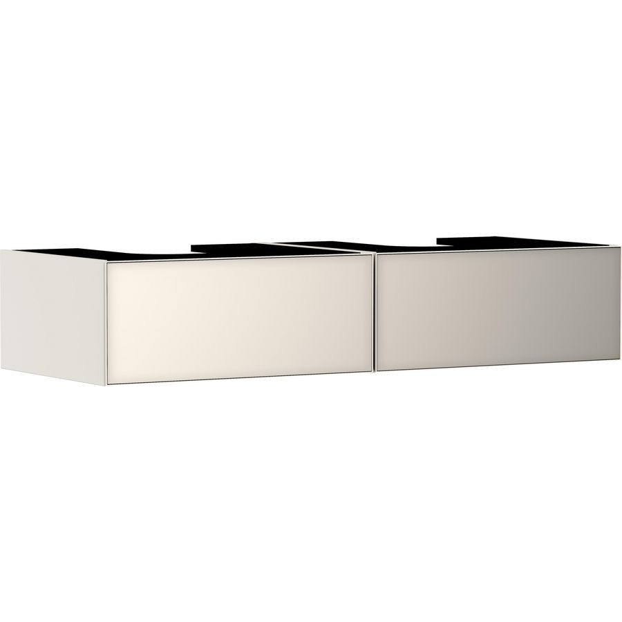Badmeubel Xevolos E Sand Matt Beige 1370/550 2L 2 wastafel gesl. Metallic Sand Beige