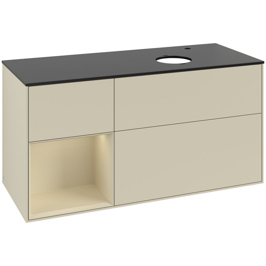 Wastafelonderkast Finion 1200x603x501mm S.Grey Matt Lacquer F922HJHJ