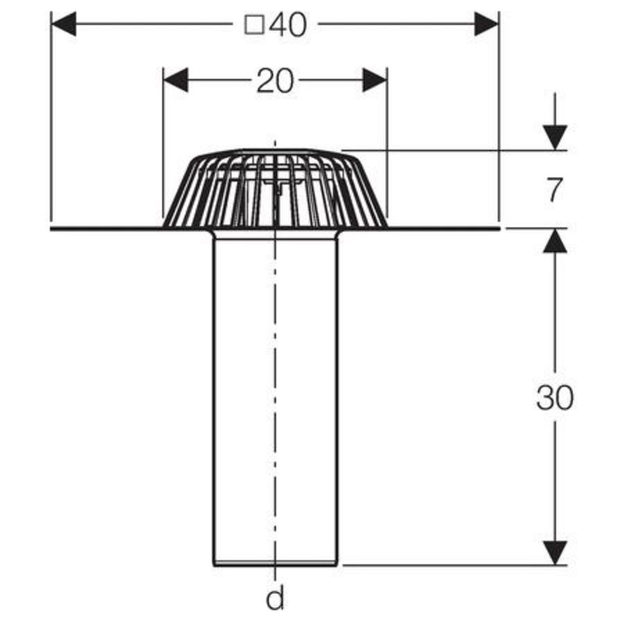 Polyethyleen (PE) conventionele dakafvoertrechter bitumen 110mm