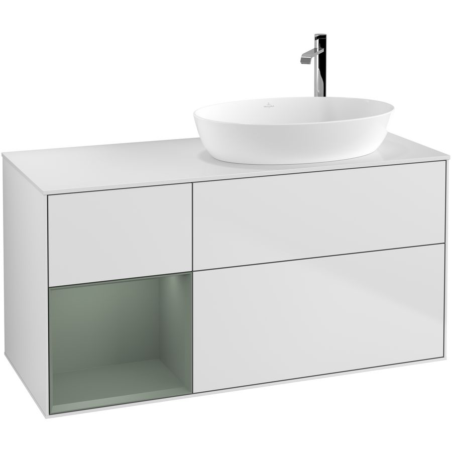 Wastafelonderkast Finion 1200x603x501mm White Matt Lacquer G921GMMT
