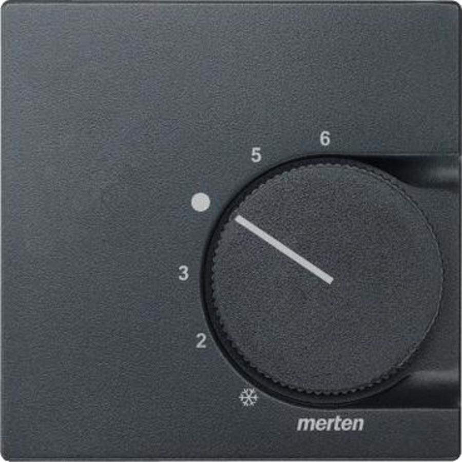 Cover plate Merten System M for room thermostat anthracite