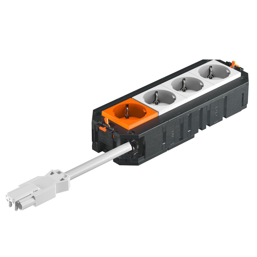 Univers. drager GST18 VDE 3v. wit 1-v oranje USM 208x76x45