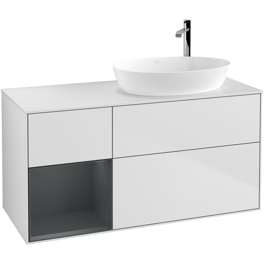 Wastafelonderkast Finion 1200x603x501mm White Matt Lacquer G921HGMT