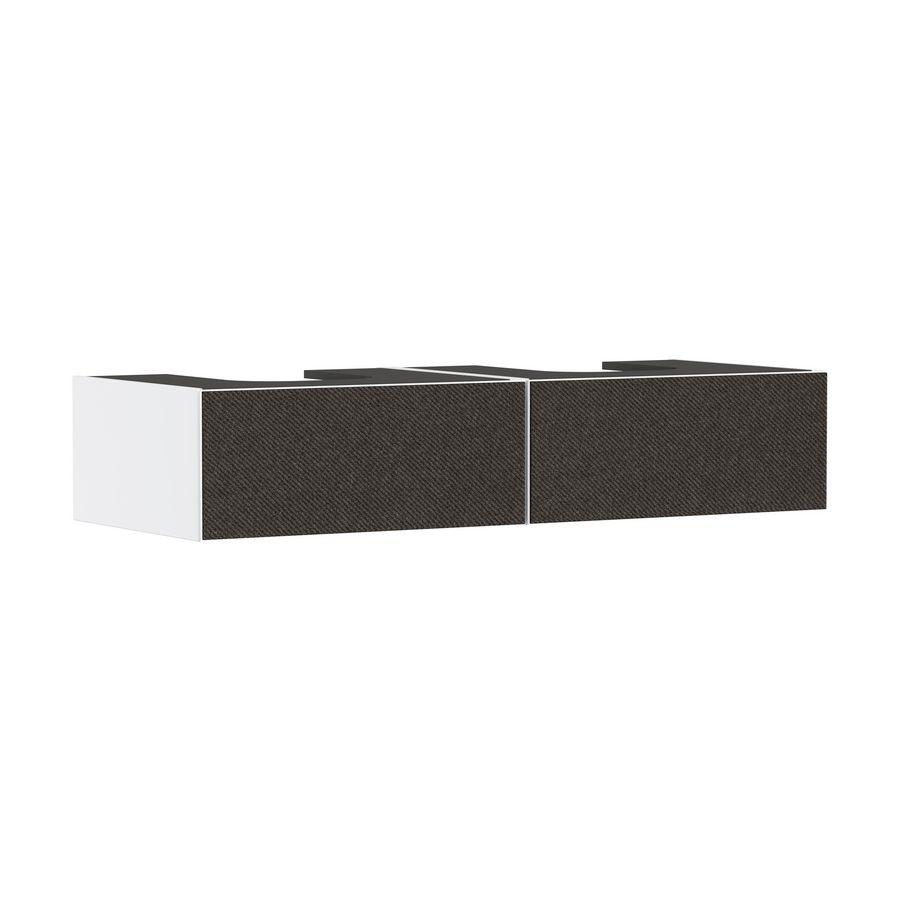 Badmeubel Xevolos E mat wit 1370/550 2L 2 wastafel gesl. TDG