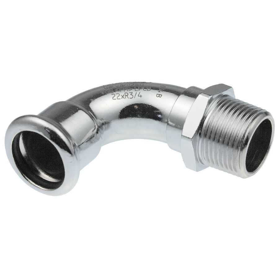 Puntknie 90° Xpress STAAL 28x1" con. bt. C1430