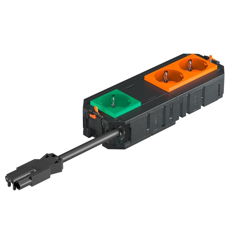 Univers. drager GST18 VDE 2v. oranje 1v. groen 208x76x45