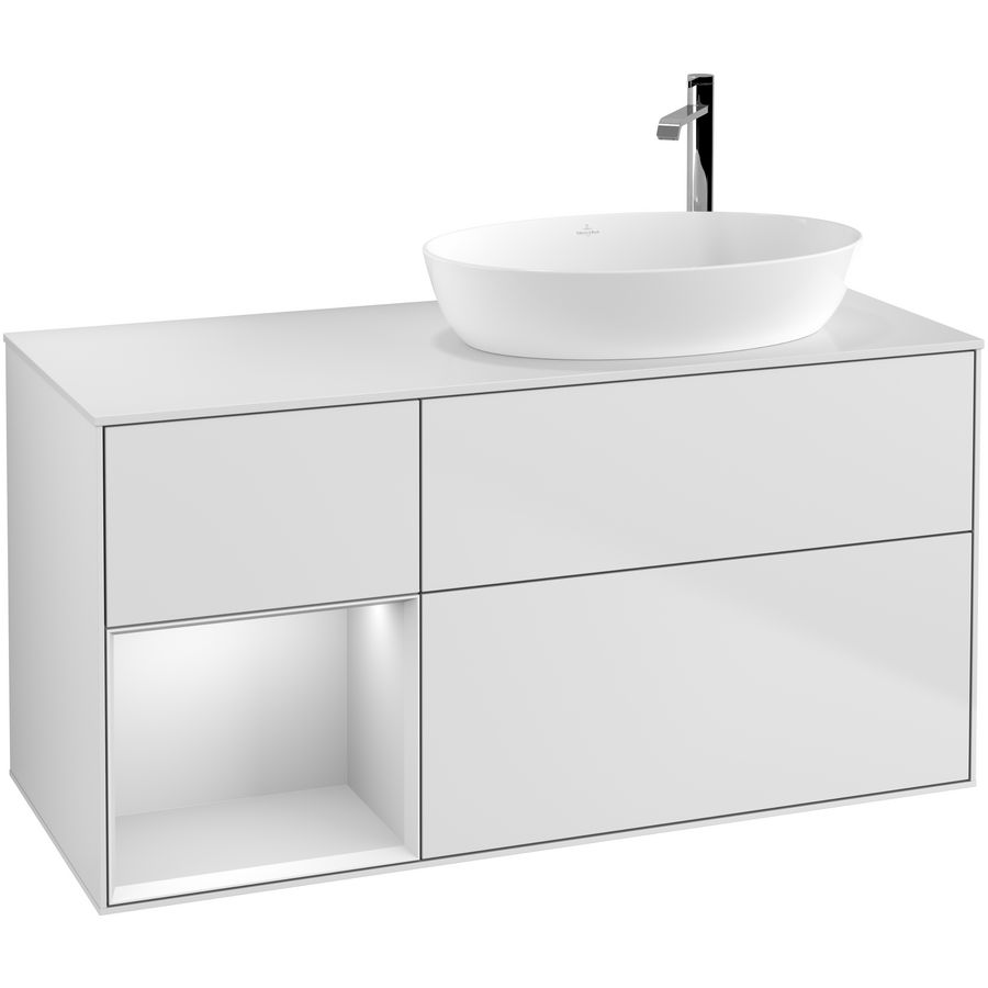 Wastafelonderkast Finion 1200x603x501mm White Matt Lacquer G921MTMT