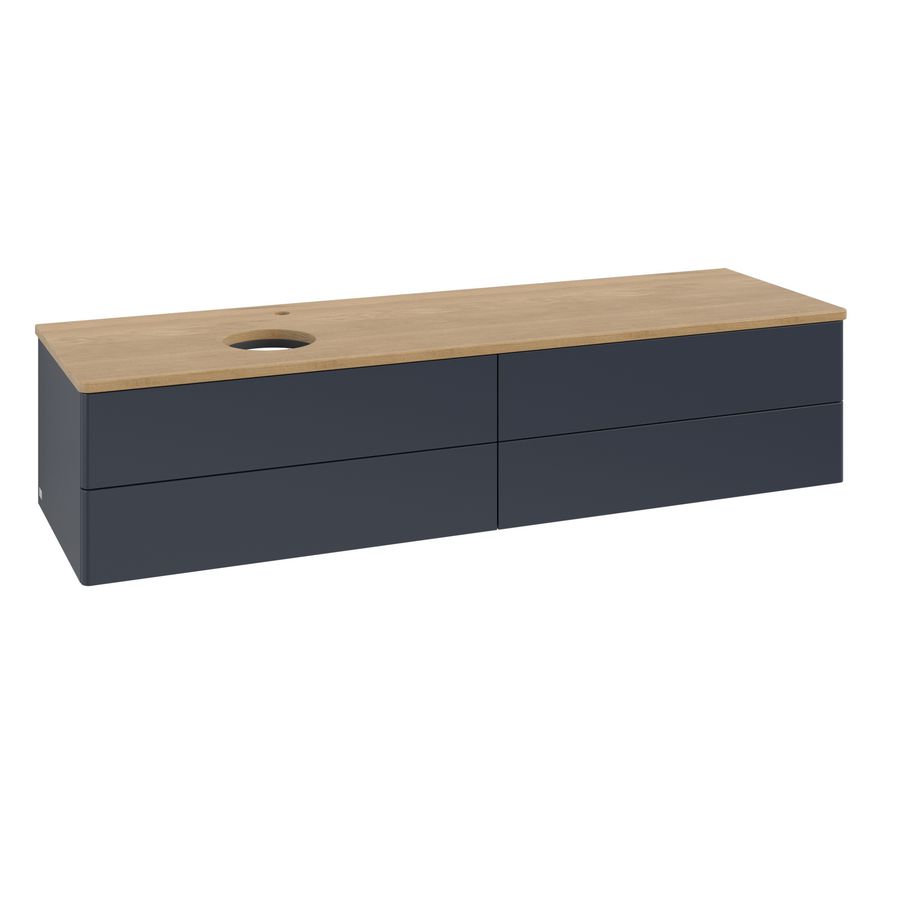 Wastafelonderkast Antao 1600x360x500mm Mid.Blue Matt Lacquer K26051HG