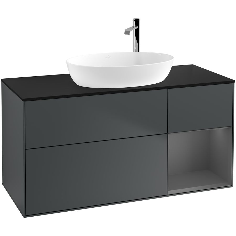Wastafelonderkast Finion 1200x603x501mm Mid.Blue Matt Lacquer G952GKHG