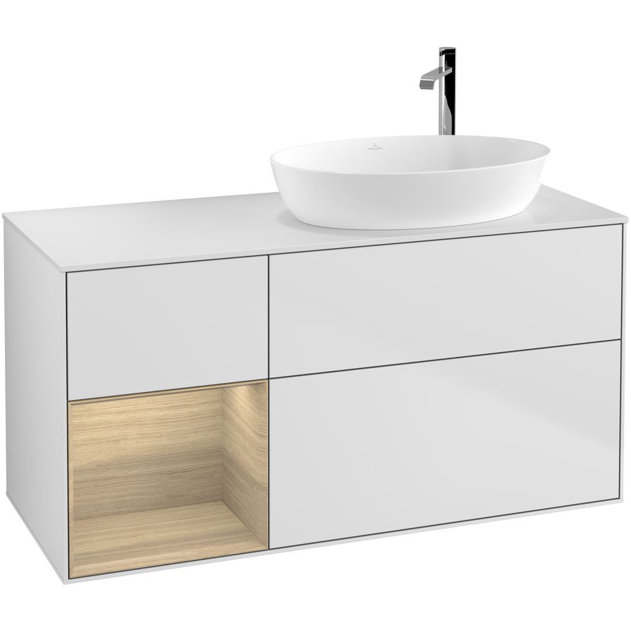 Wastafelonderkast Finion 1200x603x501mm White Matt Lacquer G921PCMT