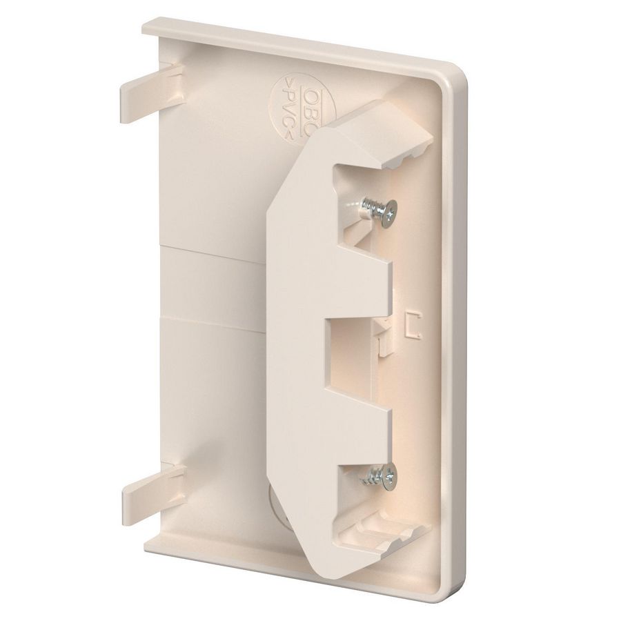 Eindstuk 70x110mm polyvinylchlorid creme wit 9001