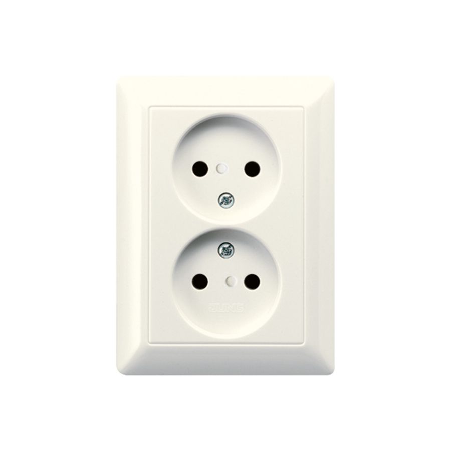 Wandcontactdoos wit 2-voudig AS500