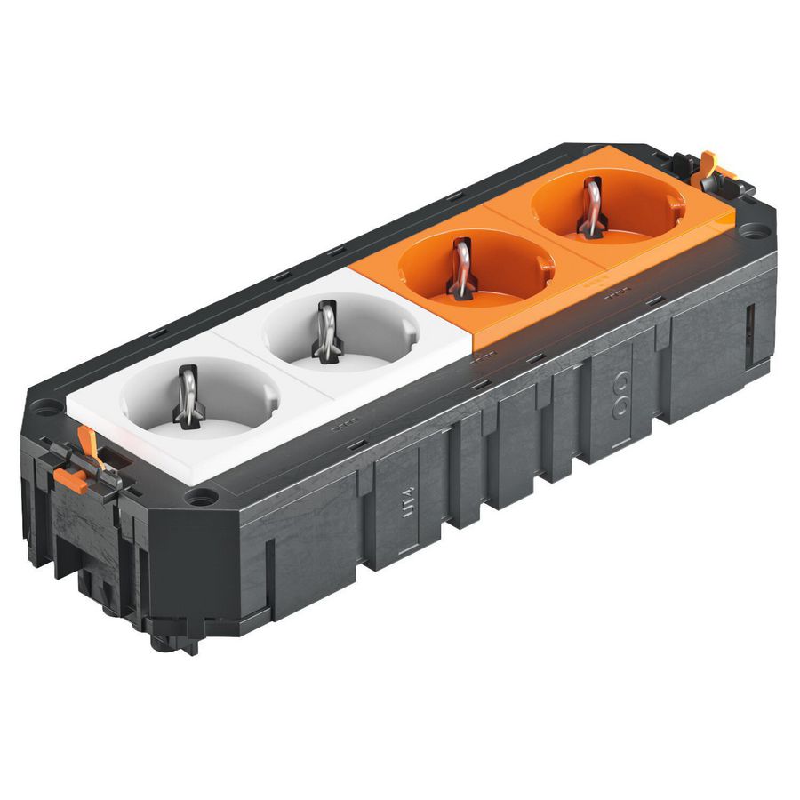 Univers. drager GST18 VDE 2v. wit 2v oranje 208x76x45