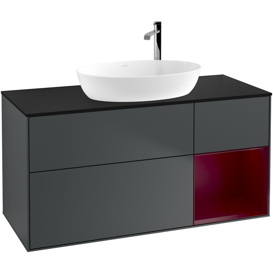 Wastafelonderkast Finion 1200x603x501mm Mid.Blue Matt Lacquer G952HBHG