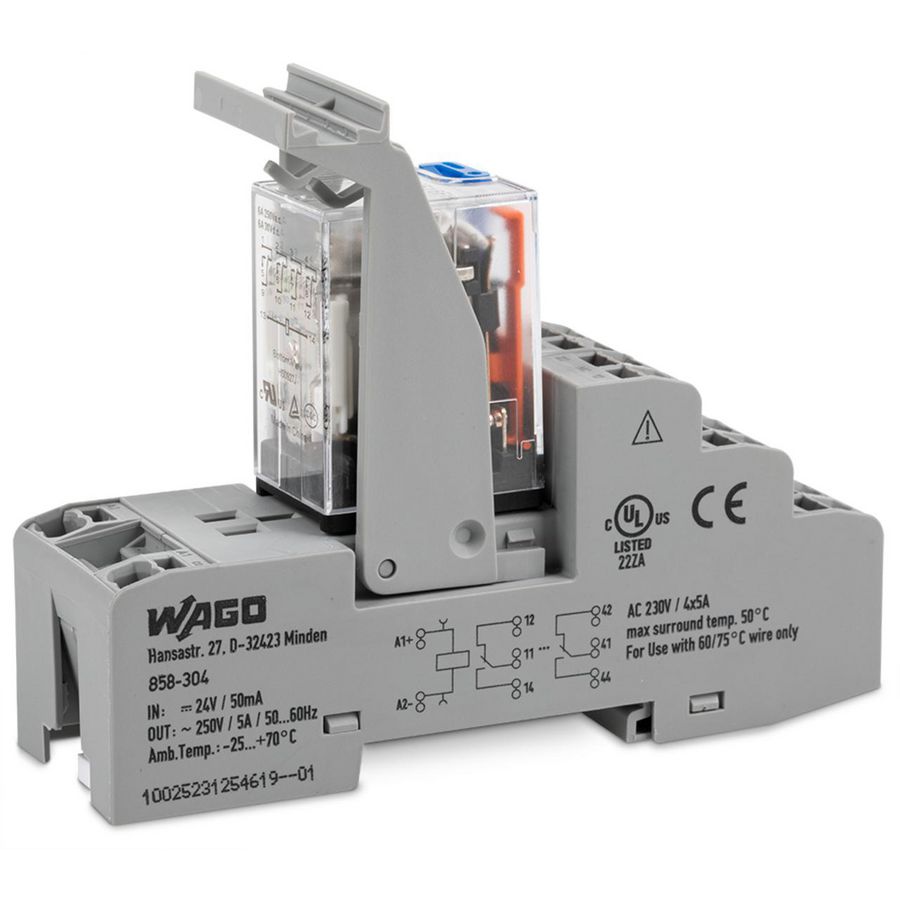 Relaismodule DC 110V 4 wisselcontacten 858-307 VVE=5