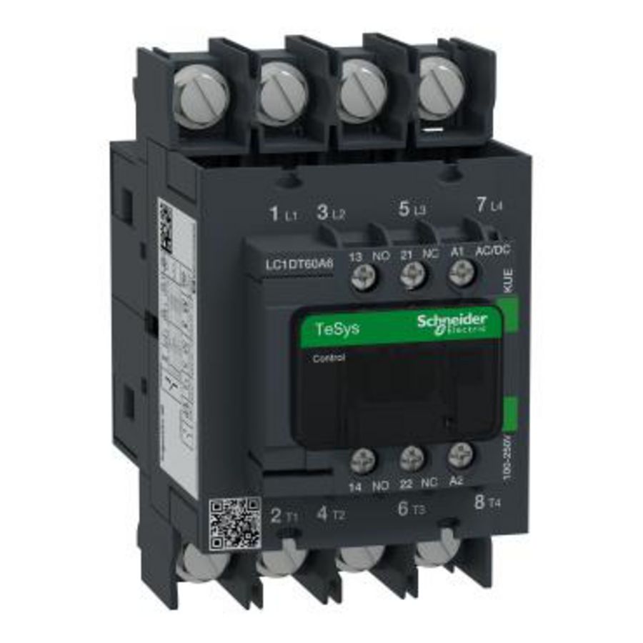 Contactor TeSys Deca 4P 60A 440V AC1 100-250V ACDC ringogen