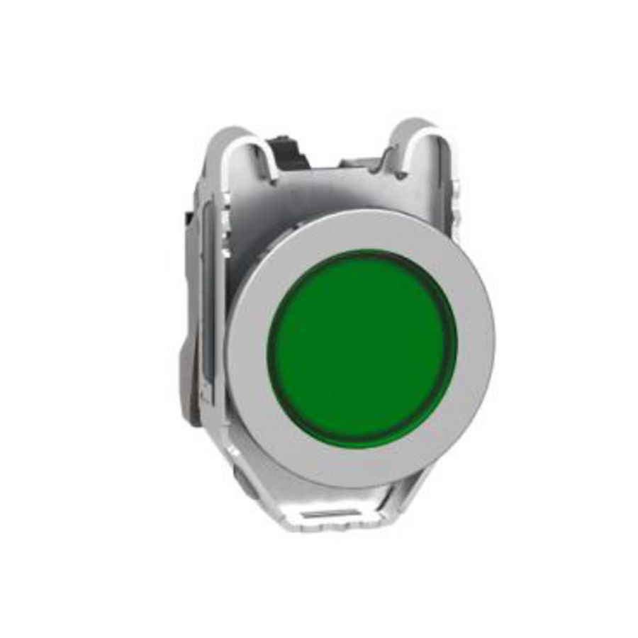 Verzonken signaallamp compl. Metaal Incl. led 230V AC Groen
