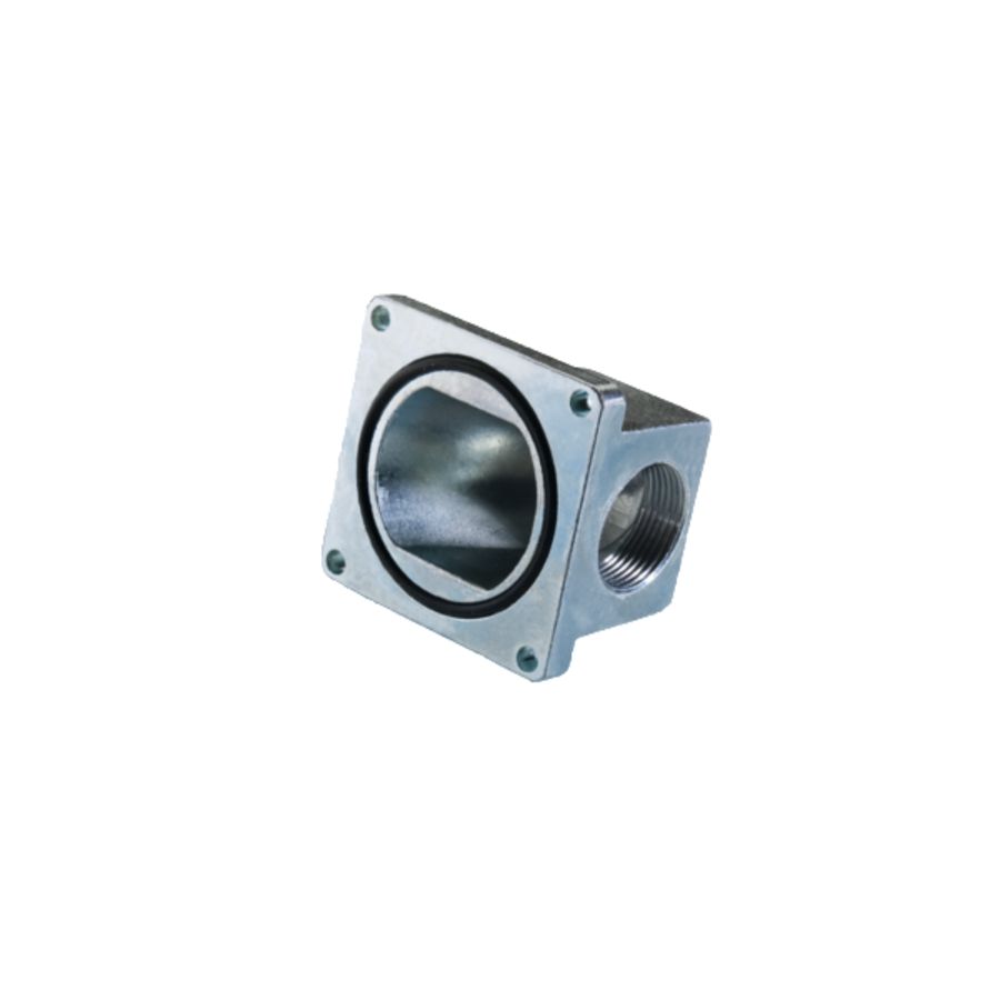 Hoekflens zink M25x1,5 IP68 boorgaten 54x54mm