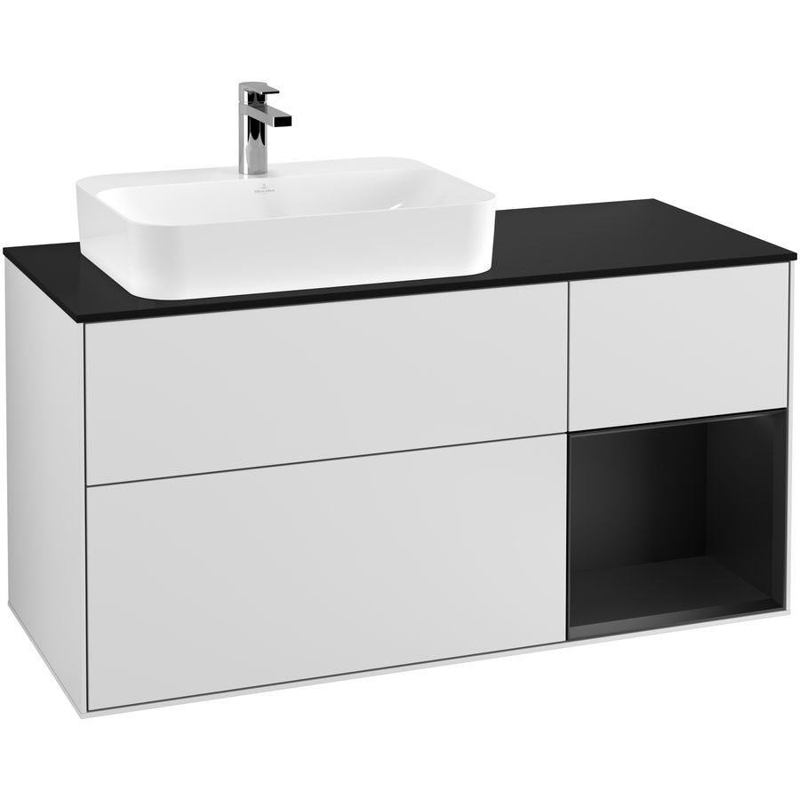 Wastafelonderkast Finion 1200x603x501mm White Matt Lacquer G402PDMT